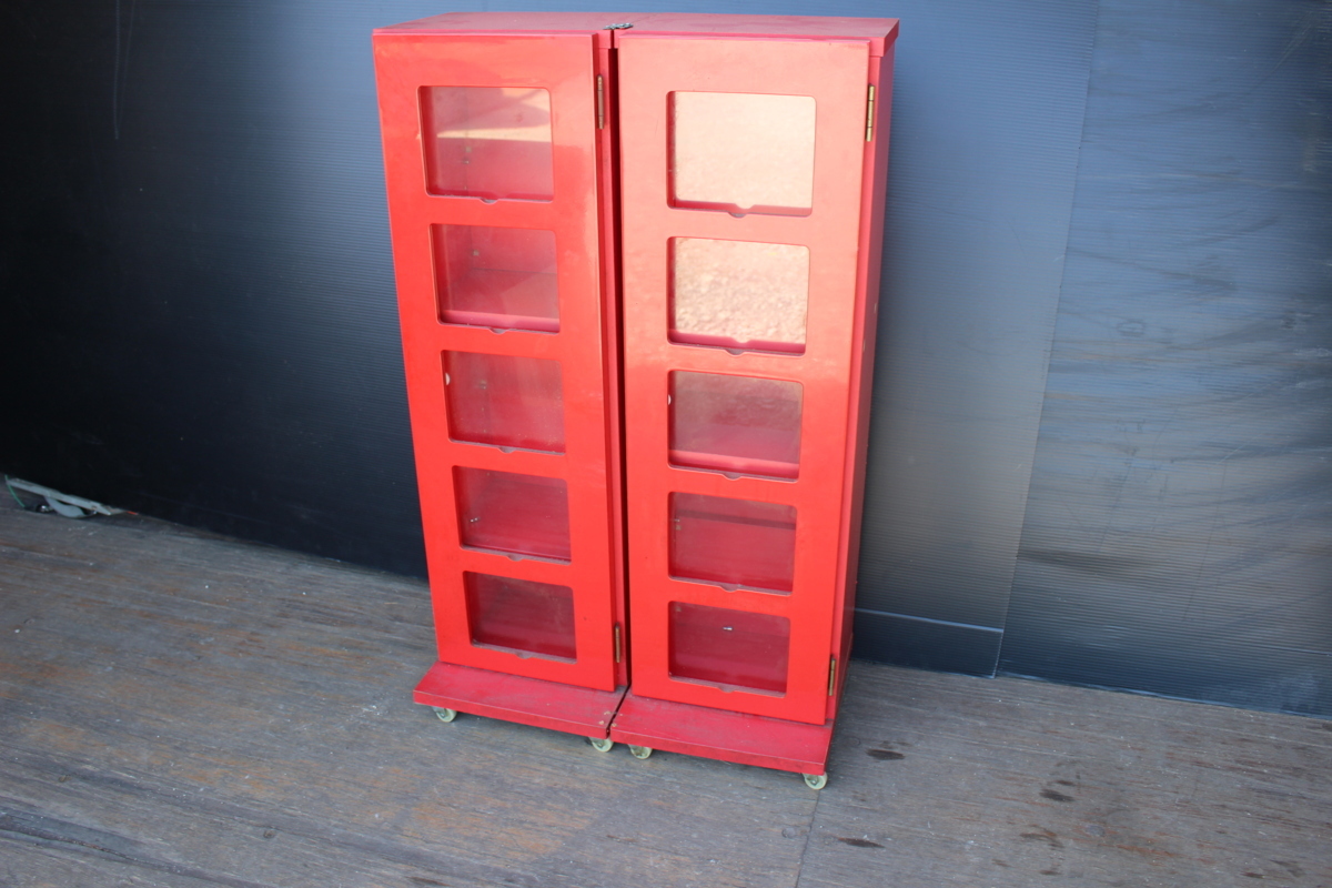 2個SET 中古 山善 YAMAZEN CDタワー レッド FCDT-2680 DSG