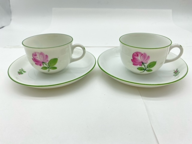 アウガルテン ウィンナーローズデミタスカップ＆ソーサー2客 ☆未使用