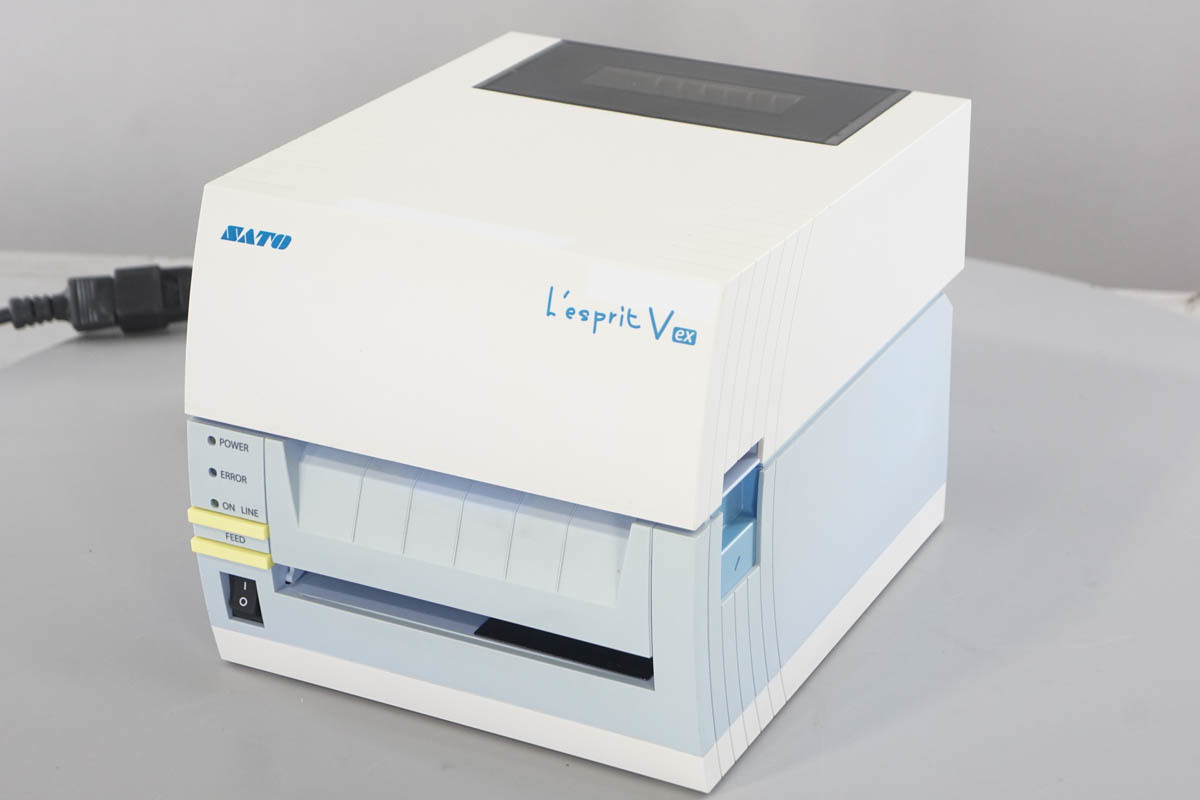 [PG]USED SATO L'esprit R408 BARCODE PRINTER LAN カッターユニット AC Adapter付 バーコードプリンター[ST2201761]