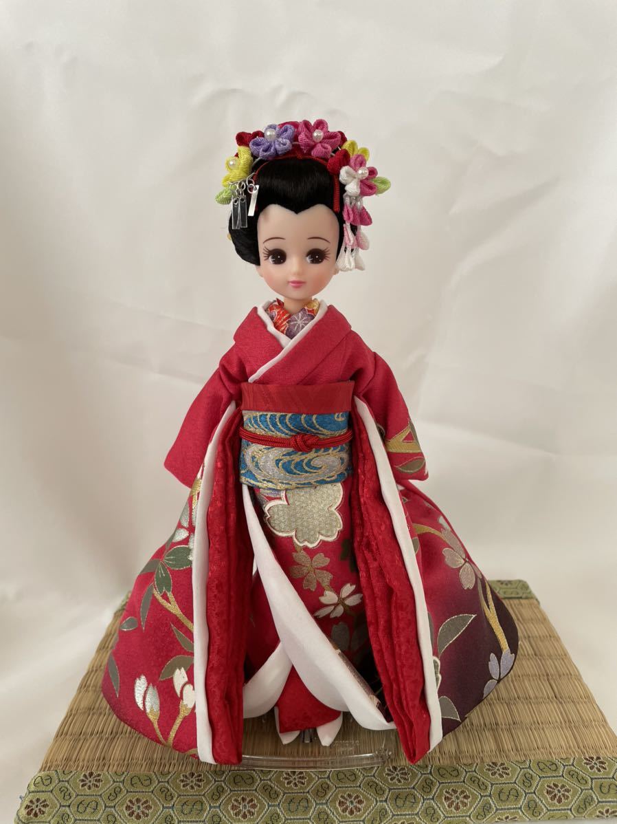 リカちゃん日本髪アレンジ ハンドメイド着物