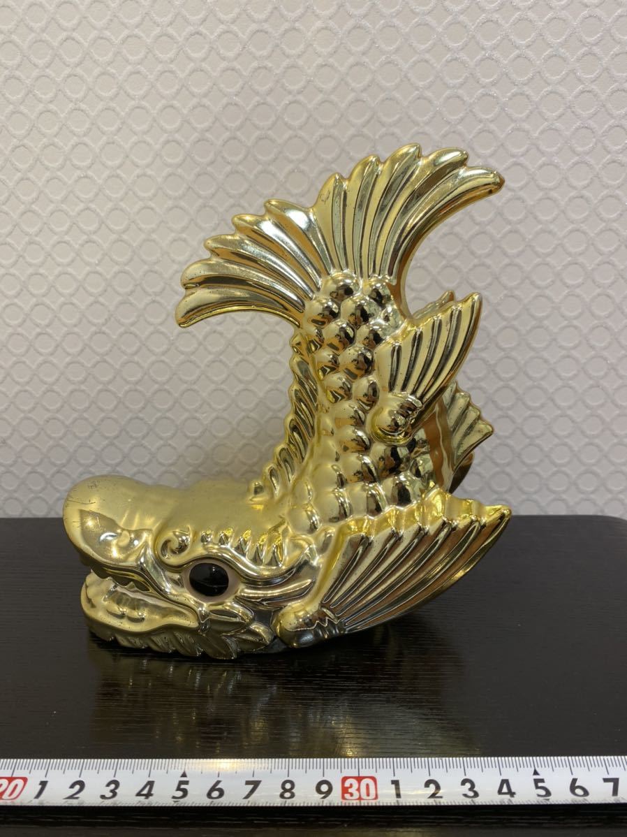 鯱　シャチホコ　古銅製　骨董　アンティーク　ミ10 鯱 シャチホコ 古銅製 骨董 アンティーク ミ10