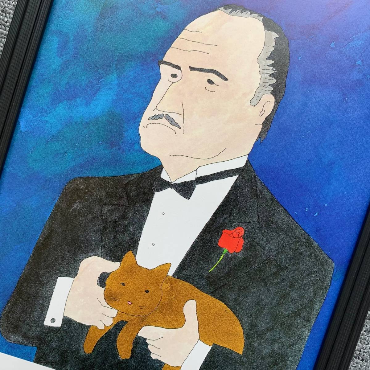 和田 誠 映画 ゴッドファーザー サイズ 額入り 貴重イラスト 印刷物 ポスター風デザイン 額装品 アートフレーム インテリア の落札情報詳細 ヤフオク落札価格情報 オークフリー スマートフォン版