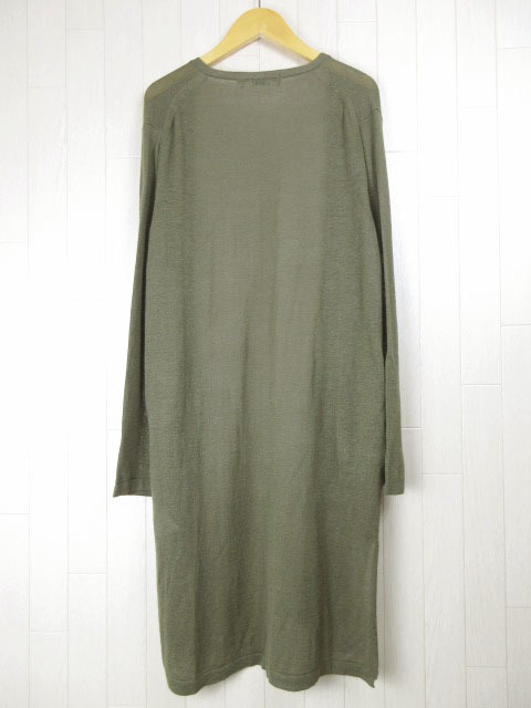 ルティロワドゥドレステリア Le Tiroir De Dressterior カーディガン ロング リネン レーヨン 長袖 スリット 前開き オリーブ M レディース の落札情報詳細 ヤフオク落札価格情報 オークフリー スマートフォン版