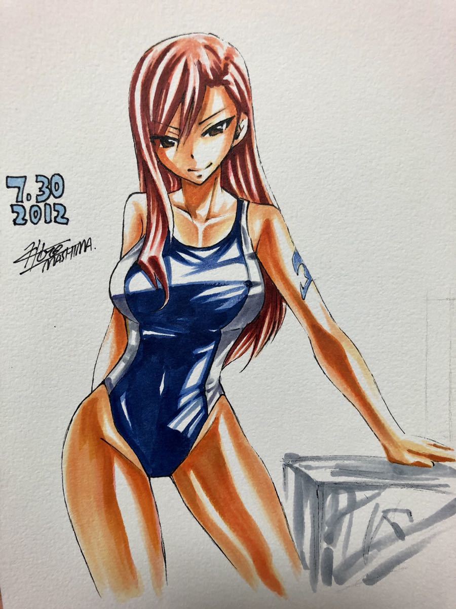 真島ヒロ先生 直筆サイン 直筆画 『FAIRY TAIL』（フェアリーテイル