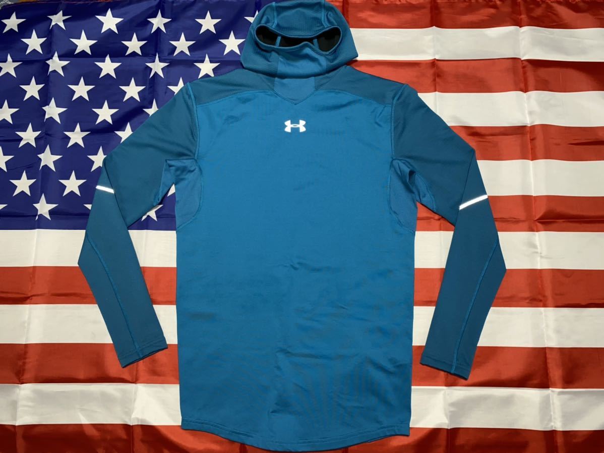 【目立った傷や汚れなし】中古美品 Men's UA IntelliKnit Balaclava Hoodie cold gear