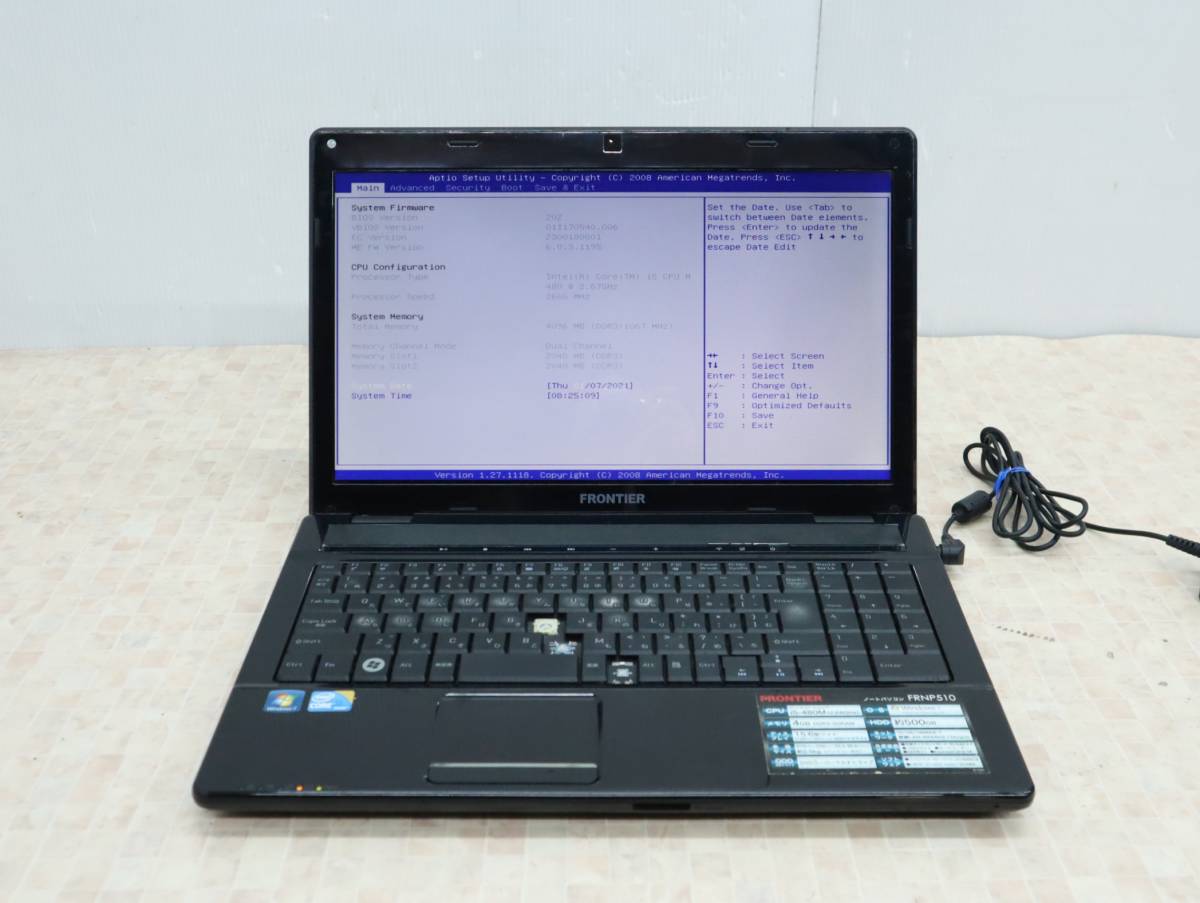 △ジャンクPC BIOSの起動OK｜15.6W ノートパソコン 非光沢液晶｜