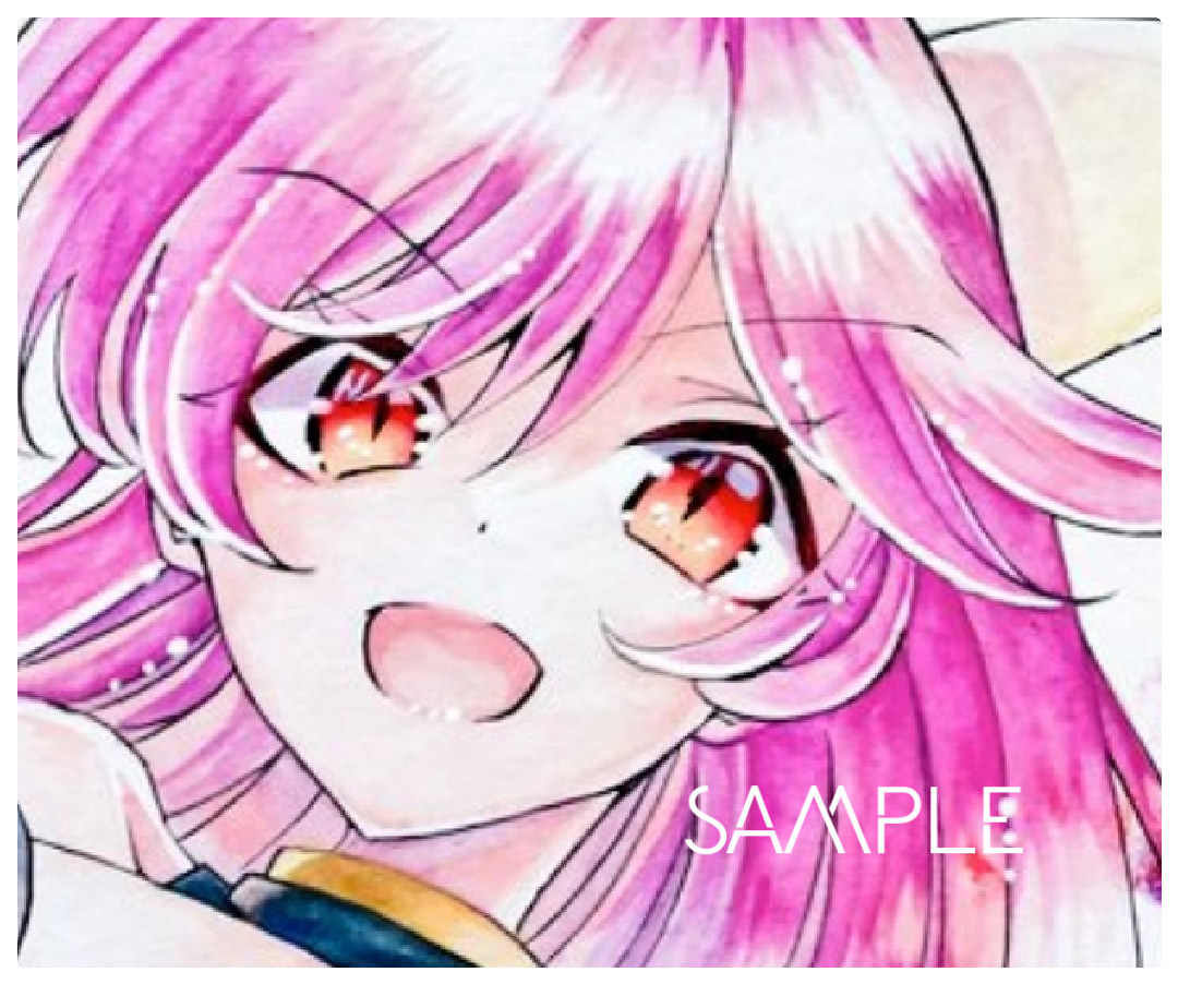 東方 直筆 イラスト 色紙 茨木華扇 手描き