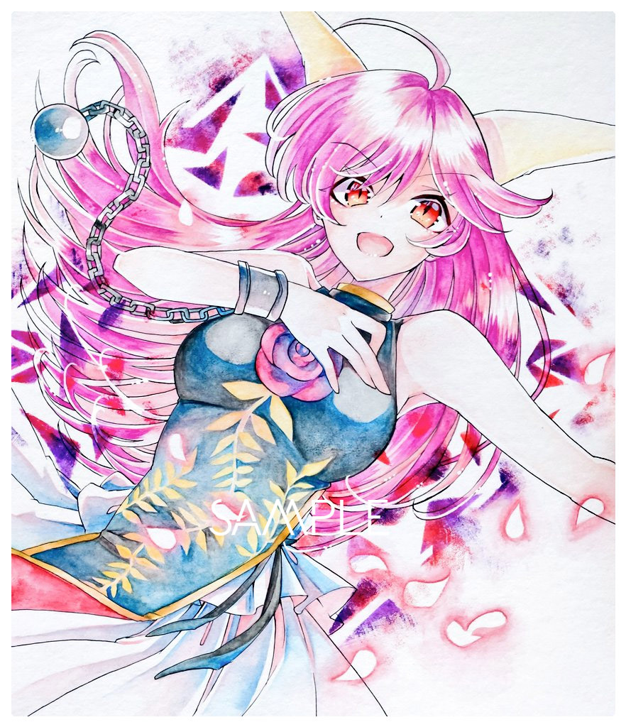 手描きイラスト　色紙　東方 Yahoo!オークション - 同人手描きイラスト色紙 『東方project