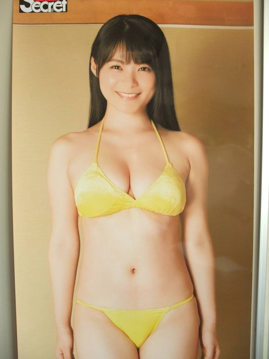 桜井木穂等身大ポスター(約180×60㎝) 鮮烈なオレンジビキニ水着