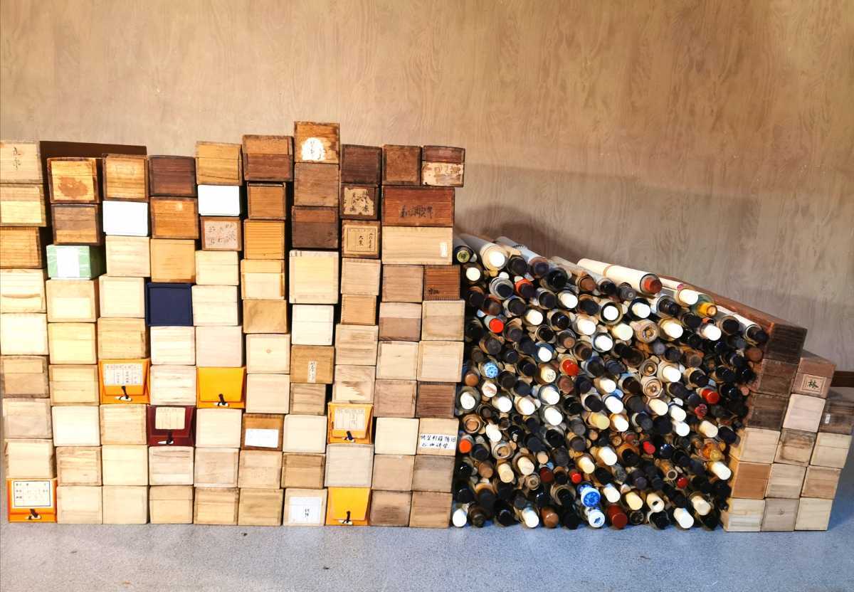 全体的に状態が悪い】まとめて掛軸 289本 箱入り109本 骨董 まとめて