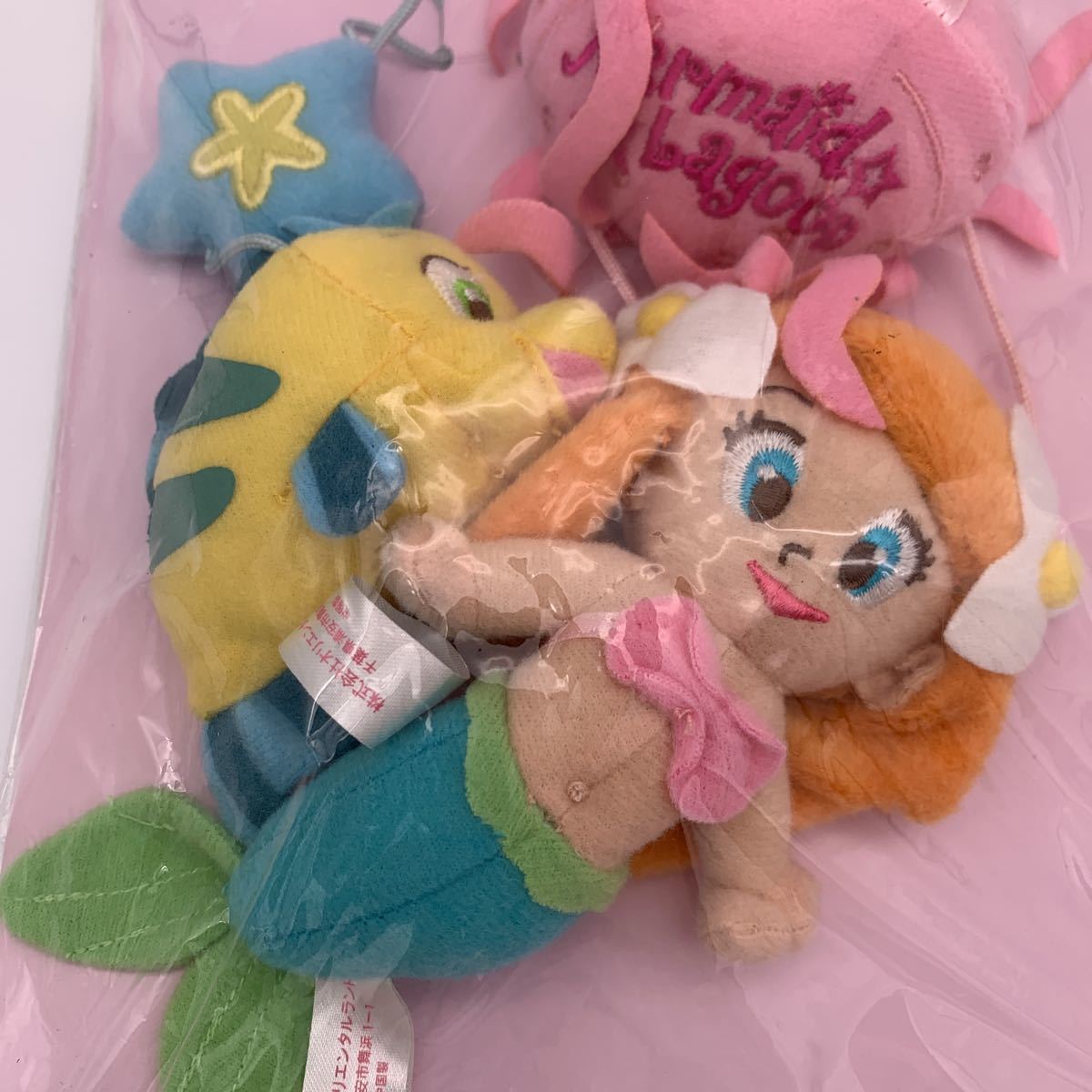 新品 ２４周年　ミッキー　ミニー　デイジー　３点　ぬいば　マーメイドラグーン マーメイドラグーン♡レア ぬいぐるみ 24周年マーメイドラグーン