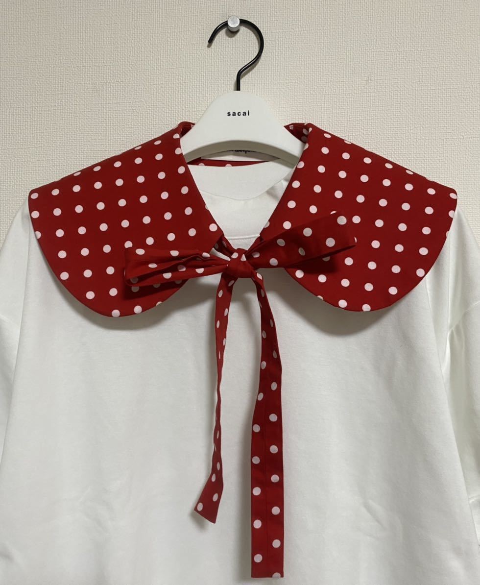 新品未使用】コムデギャルソン つけ襟 赤 柔和 