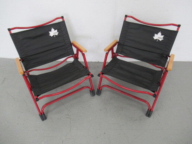 傷や汚れあり】LOGOS ロゴス neosアッセムアームチェア 2脚セット (1