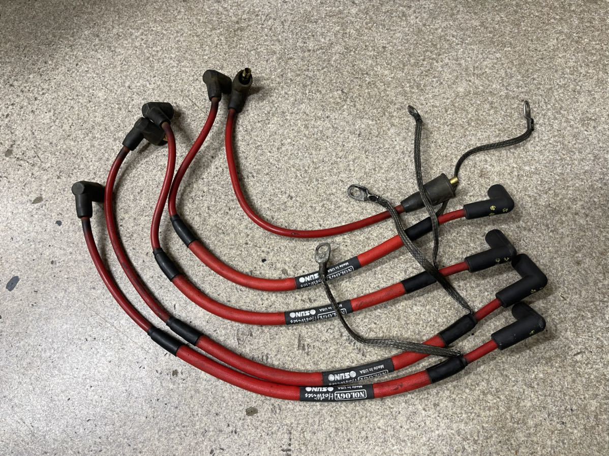 AE86 4AG用 ノロジーホットワイヤープラグコード 使用少 中古良品 AE86
