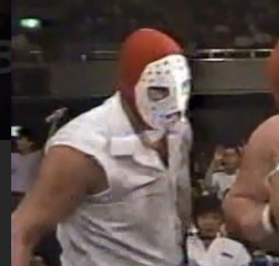 海賊男・ガスパー・赤・試合用マスク・新日本プロレス・ホッケー