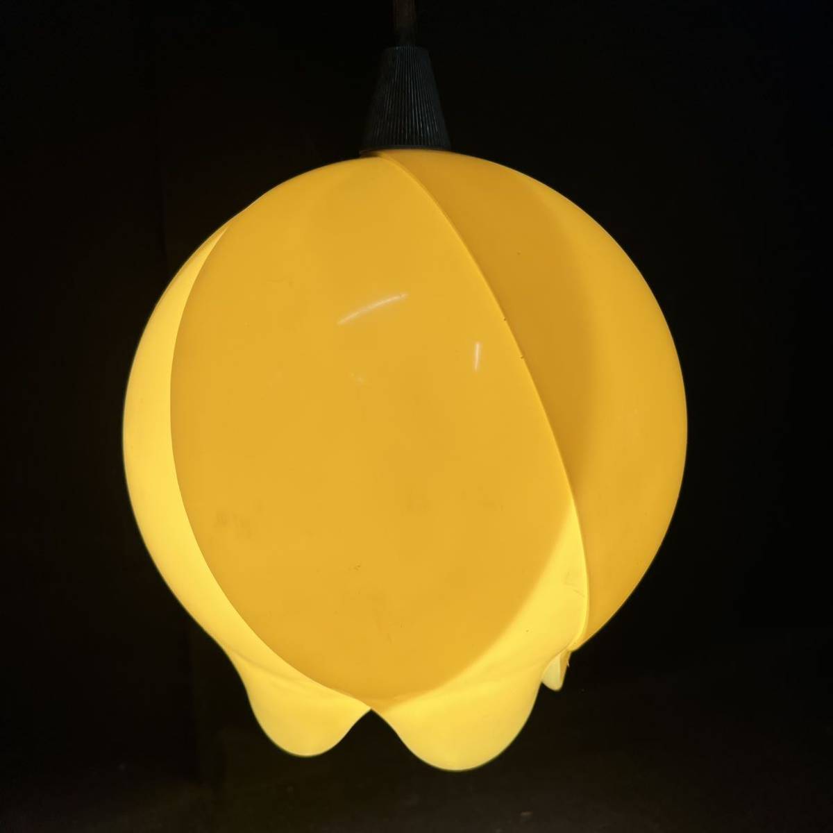 イエロー吊り下げライト　チューリップ型 昭和レトロ　松下電工 イエロー吊り下げライト チューリップ型 昭和レトロ 松下電工 【公式通販】