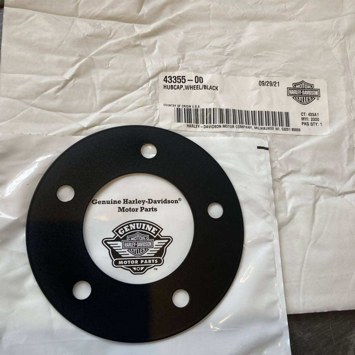 【未使用】ハーレーダビッドソン純正 キャストホイール用 ハブキャップ黒 4335500の落札情報詳細 ヤフオク落札価格検索 オークフリー