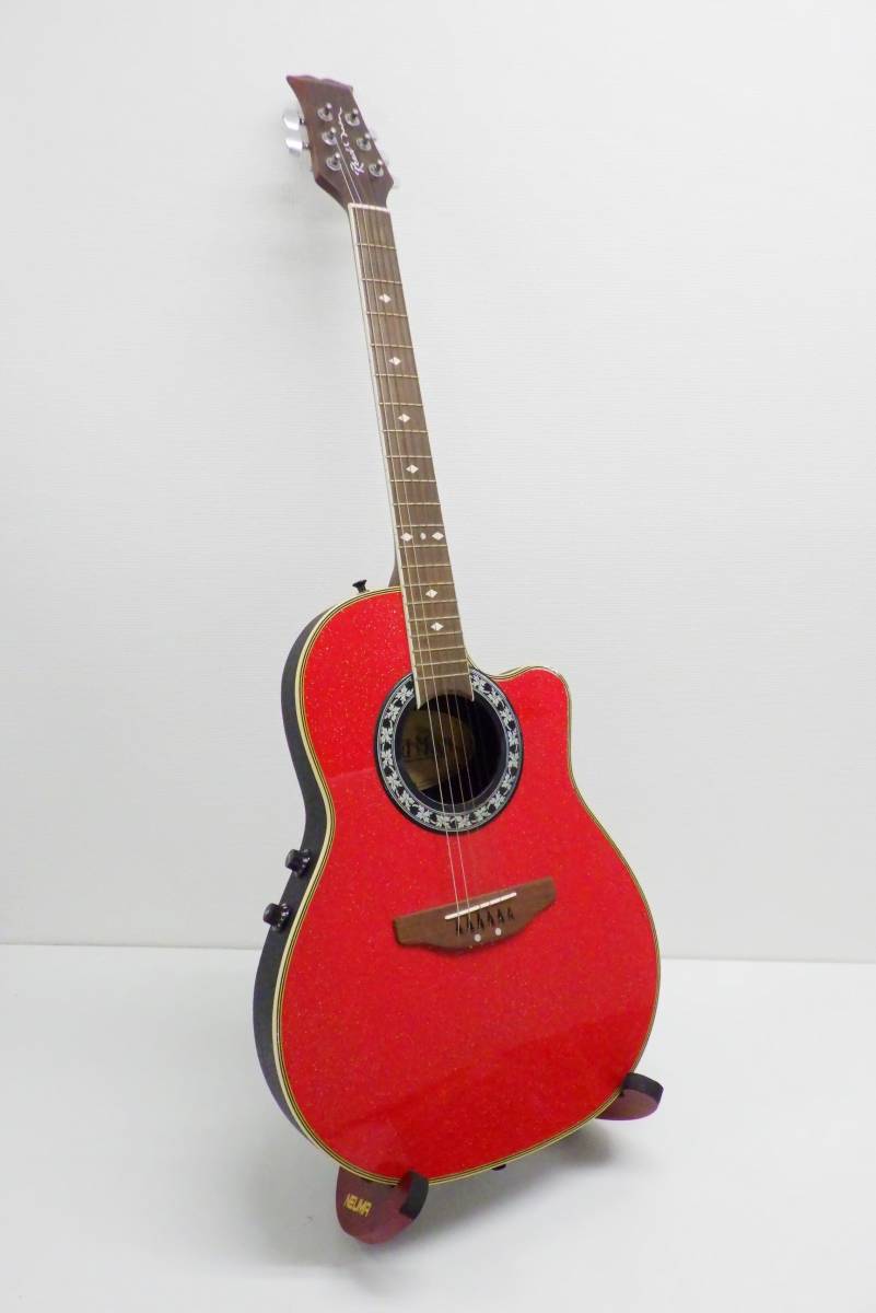 【やや傷や汚れあり】【1円スタ】 音出しOK Reed Man/リードマン エレアコ 赤系/レッド 楽器/弦楽器 ギター/エレクトリック