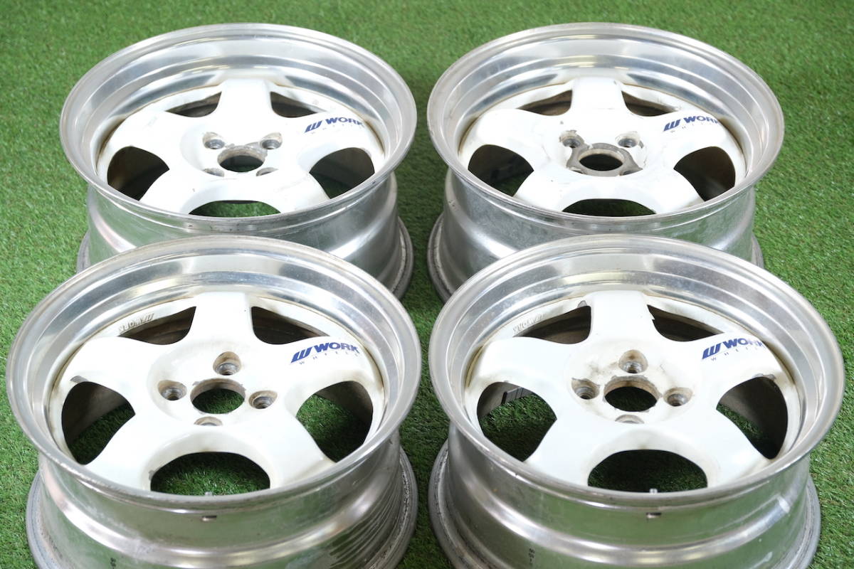 WORK マイスターS1 15インチ 7J PCD100 4穴 ＋30 ロードスター など