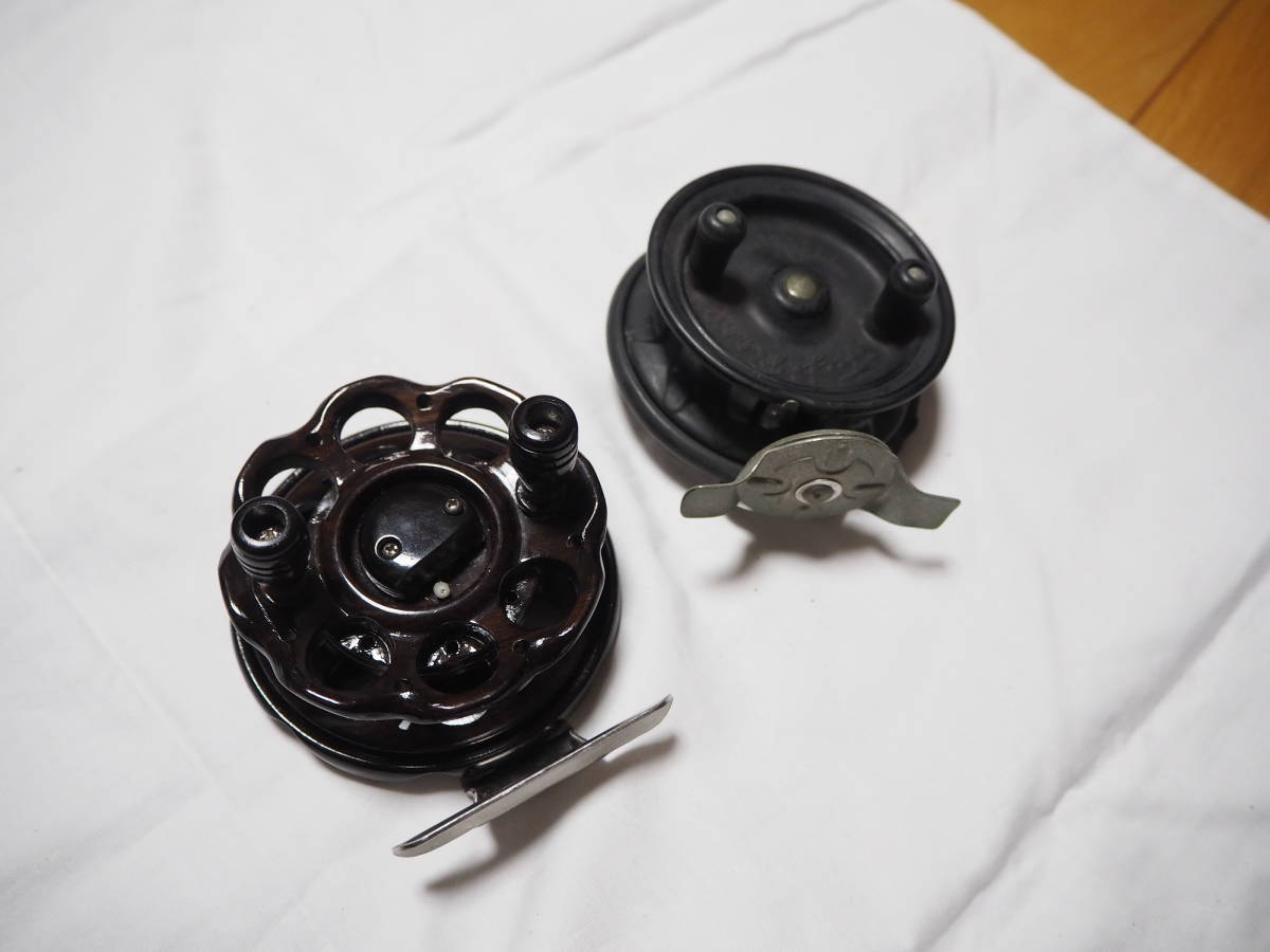 TSURUYA 黒鯛ヘチ釣り木製リール(黒柿)