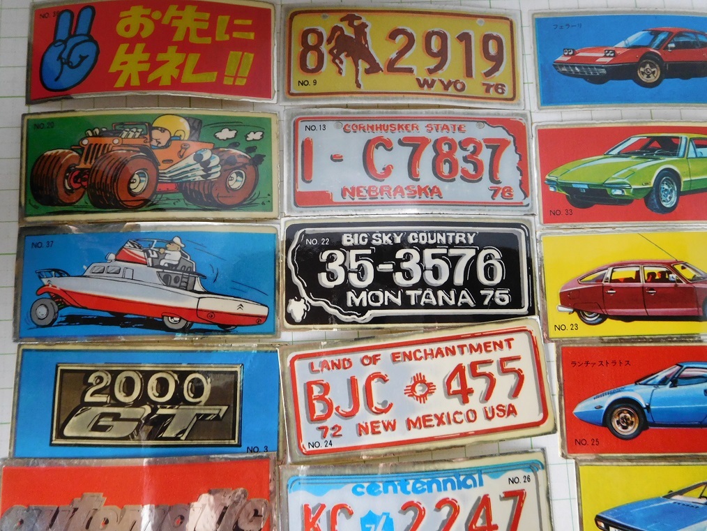 やや傷や汚れあり】◎【ステッカー】 ロッテ「世界の名車チョコ」の
