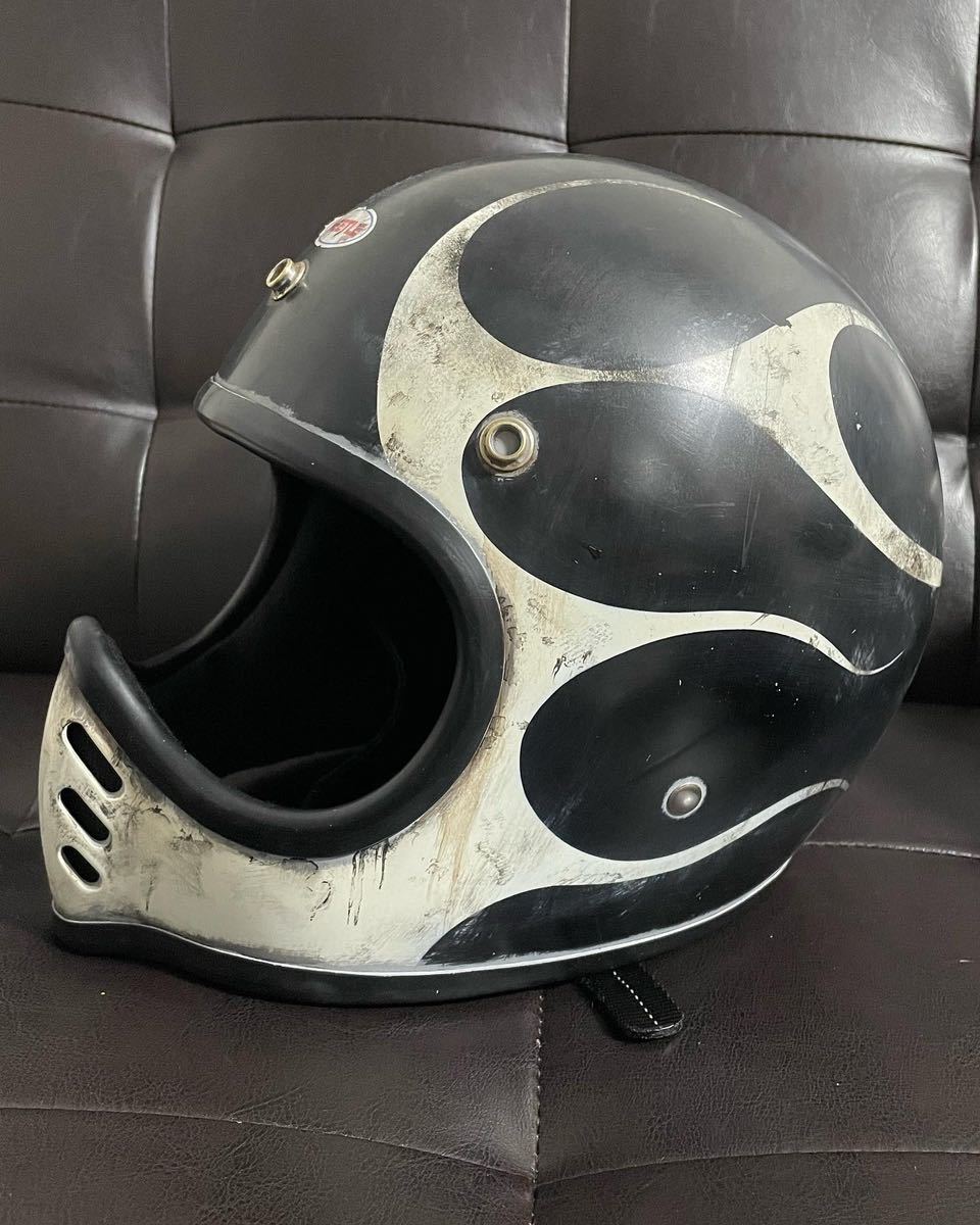 エイジング ヘルメット ファイヤーパターン ヴィンテージ チョッパー