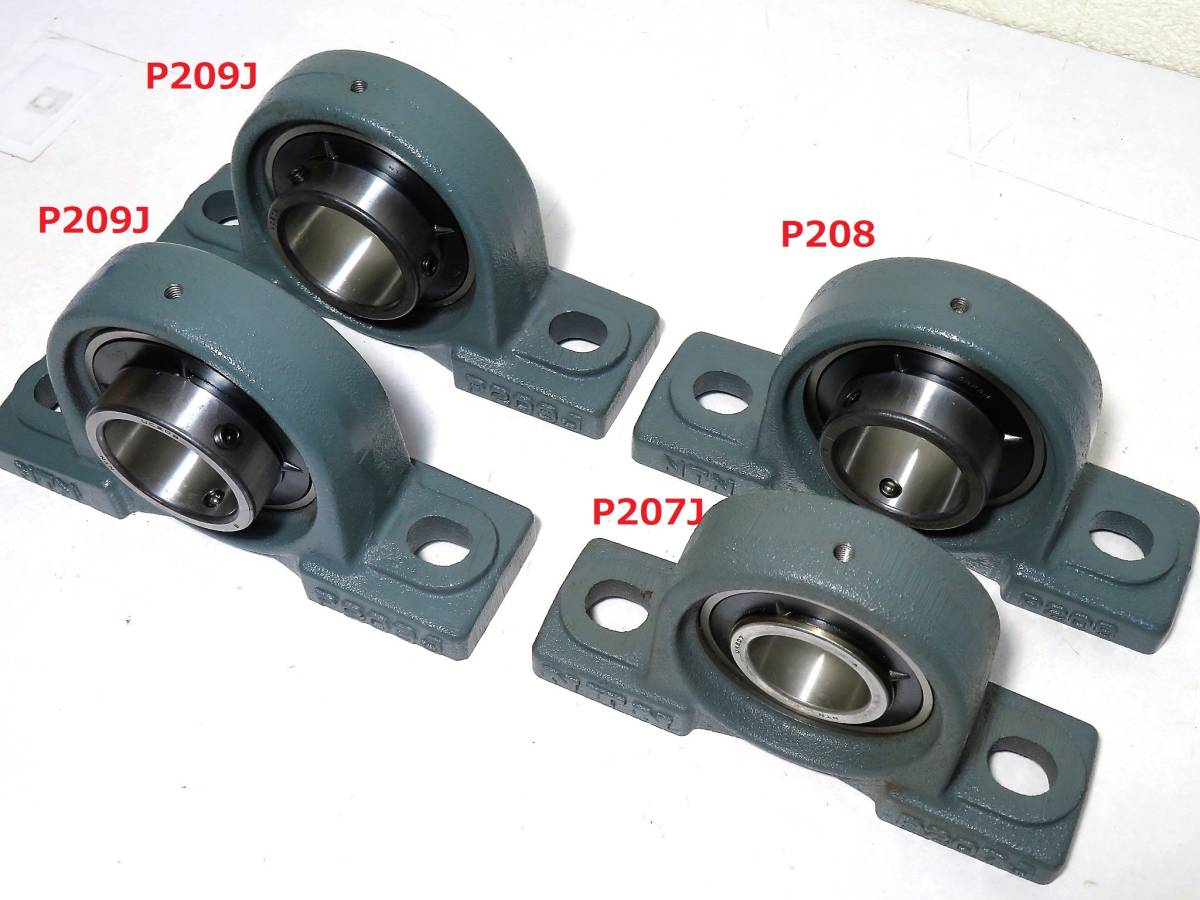 【傷や汚れあり】NTN P209J /P207J /P208 ベアリング・軸受4点 【送料無料】の落札情報詳細 ヤフオク落札価格検索 オークフリー