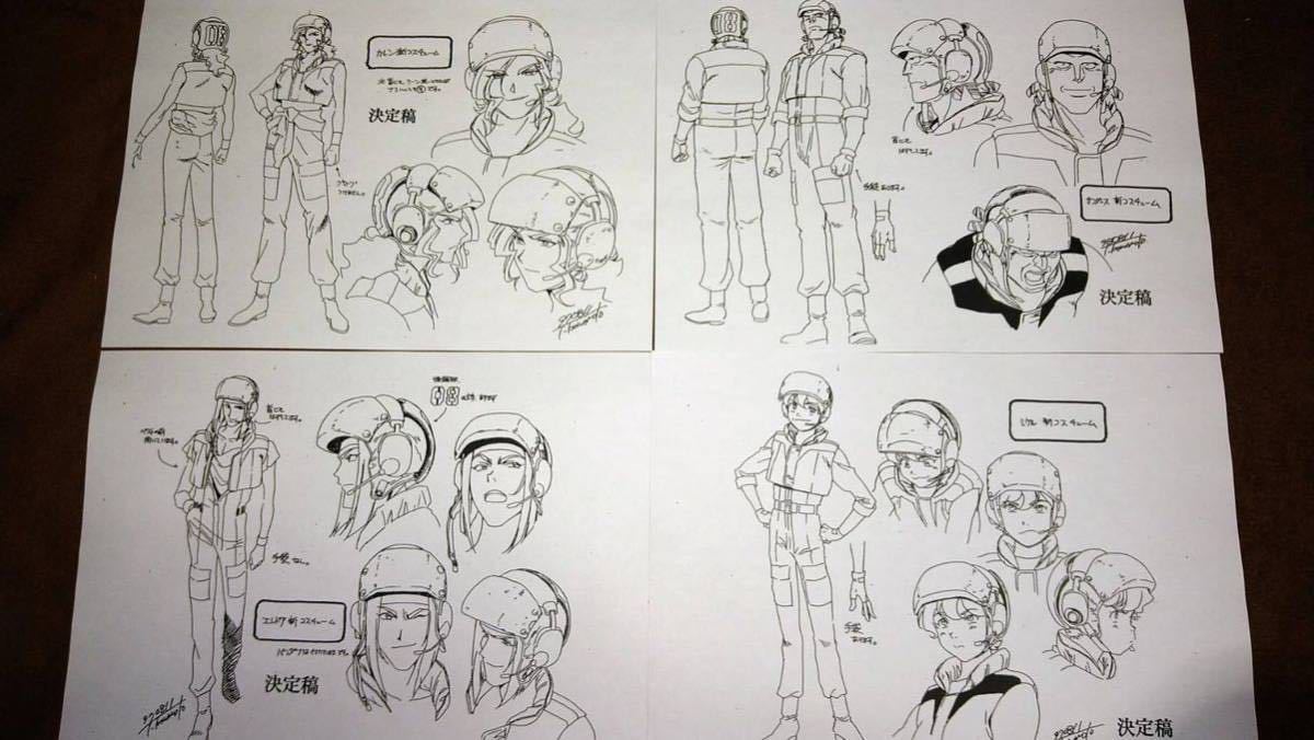 やや傷や汚れあり】☆機動戦士ガンダム 第08MS小隊 設定資料 原画