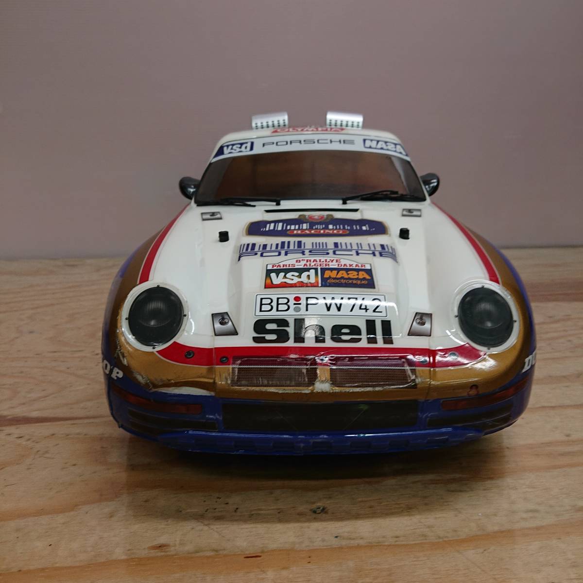 全体的に状態が悪い】玩C50 Hitec Carisma M48S 1/8 4WD Porsche 959