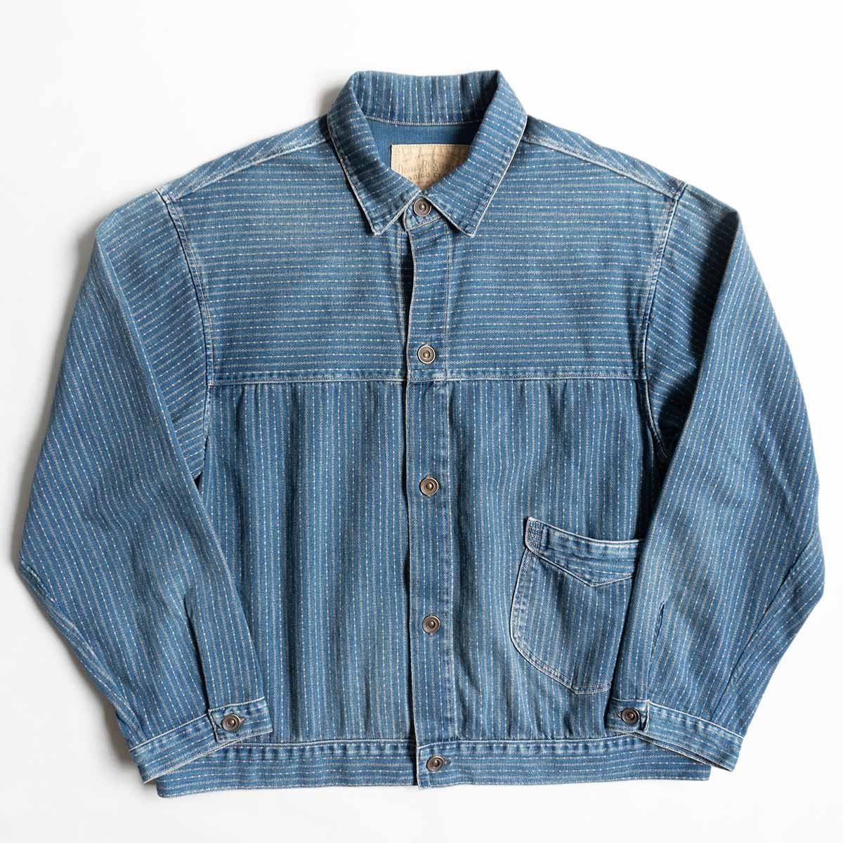 【極美品】 RRL 【WAGNER JACKET 】インディゴ ストライプ カウボーイ ジャケット S ラルフローレン M_1 M_2 1911130 極美品 RRL WAGNER JACKET XS インディゴ ストライプ カウボーイ