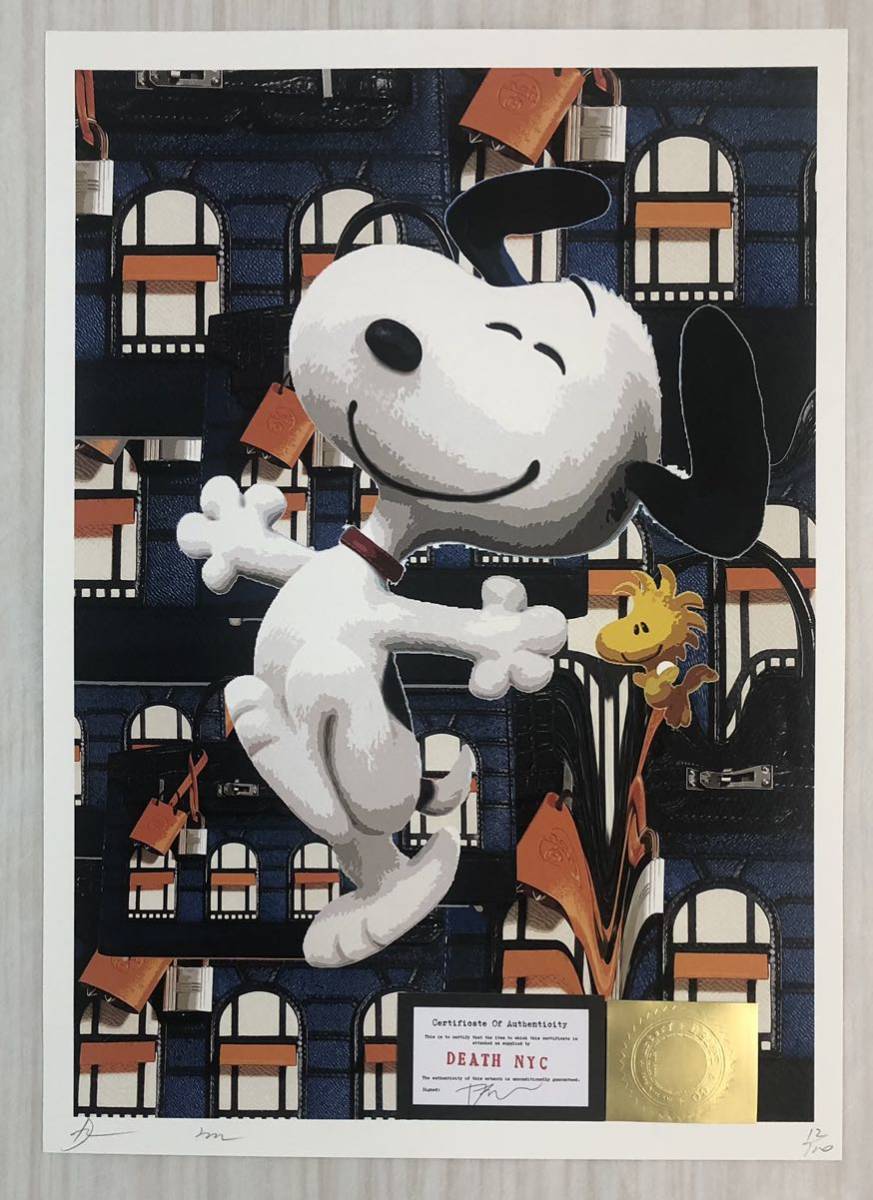 Death Nyc カウズ＆スヌーピー アートポスター 極美品／未使用