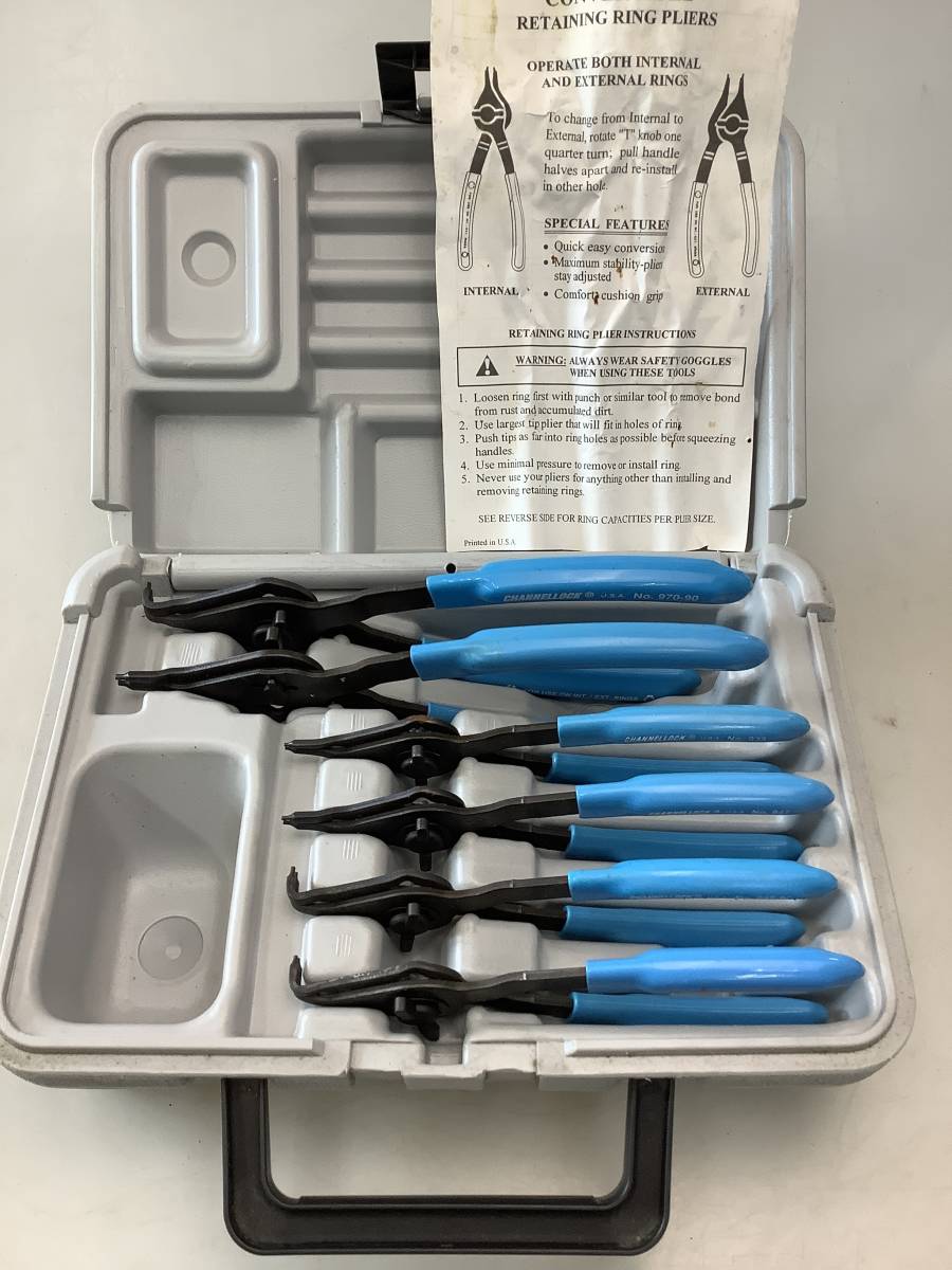 【やや傷や汚れあり】Y846 CHANNELLOCK リングプライヤー セット 6本セット チャンネルロックの落札情報詳細 ヤフオク落札