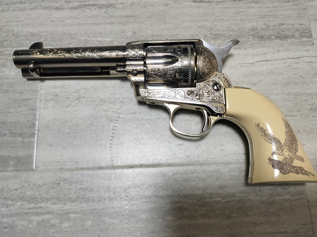 Colt ビズリーエングレーピング  モデル　マックイーン　エイジング古美術塗装 Colt ビズリーエングレーピング モデル マックイーン エイジング