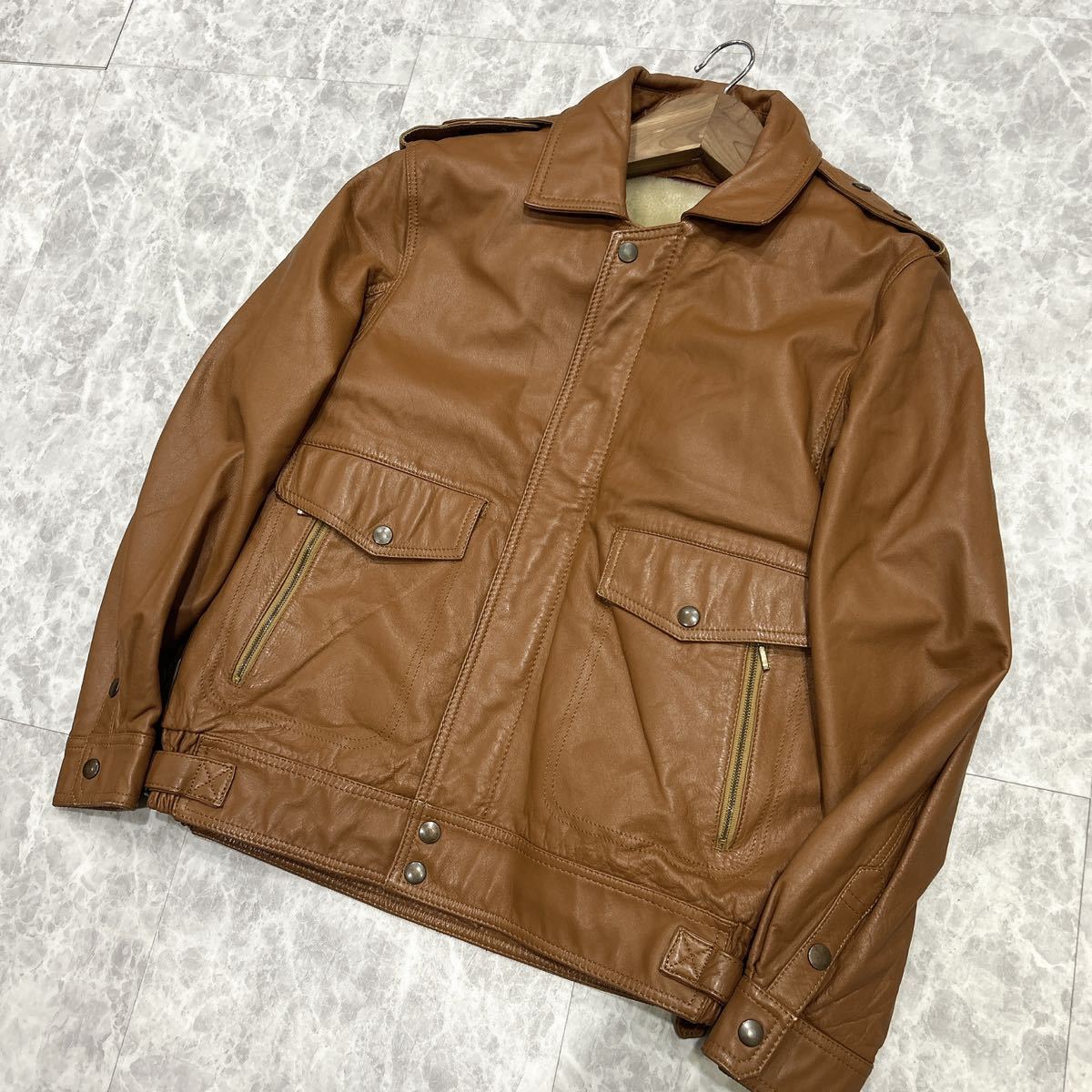 アルチザン 【BURNS & FACTORY】エコレザーライダースジャケット