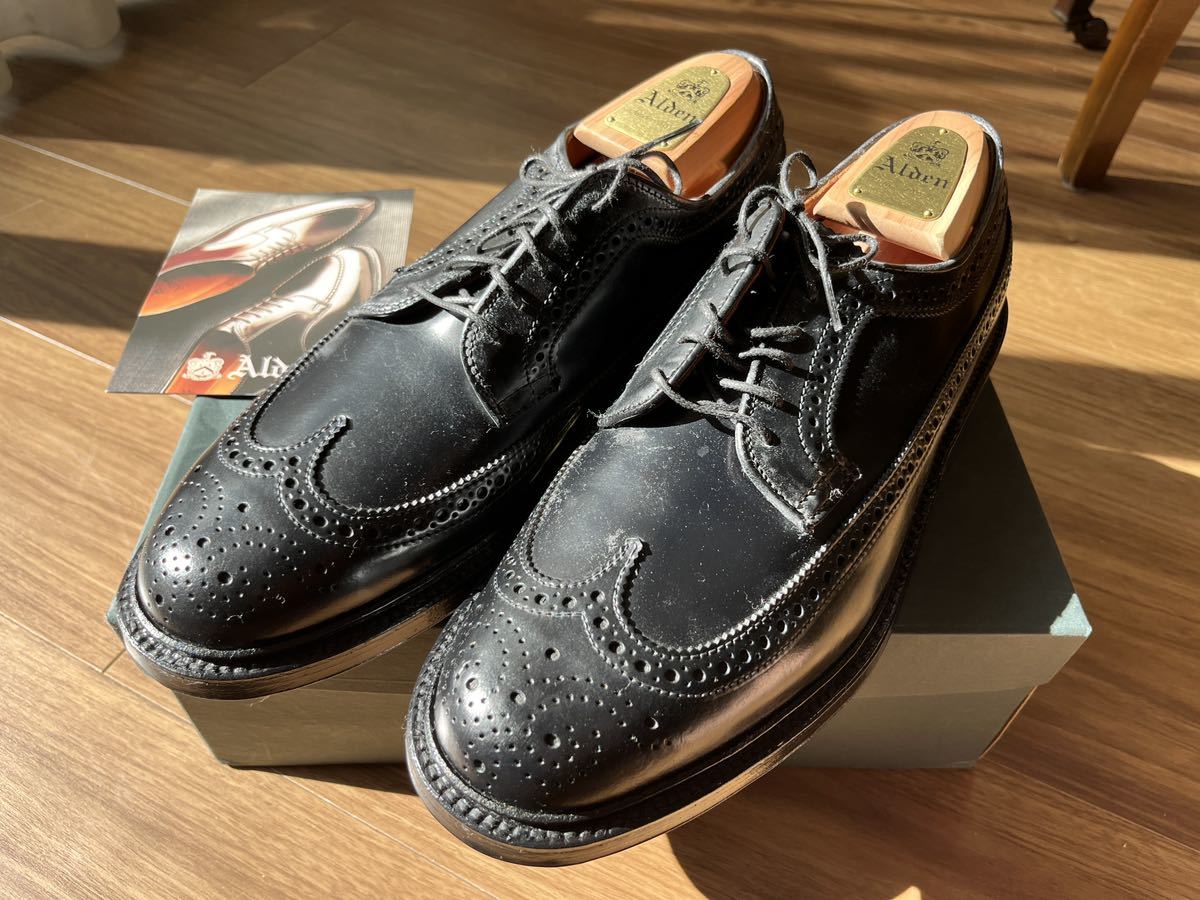 Alden コードバン　US9.5C フルブローグ Alden コードバンUS9.5C フルブローグ