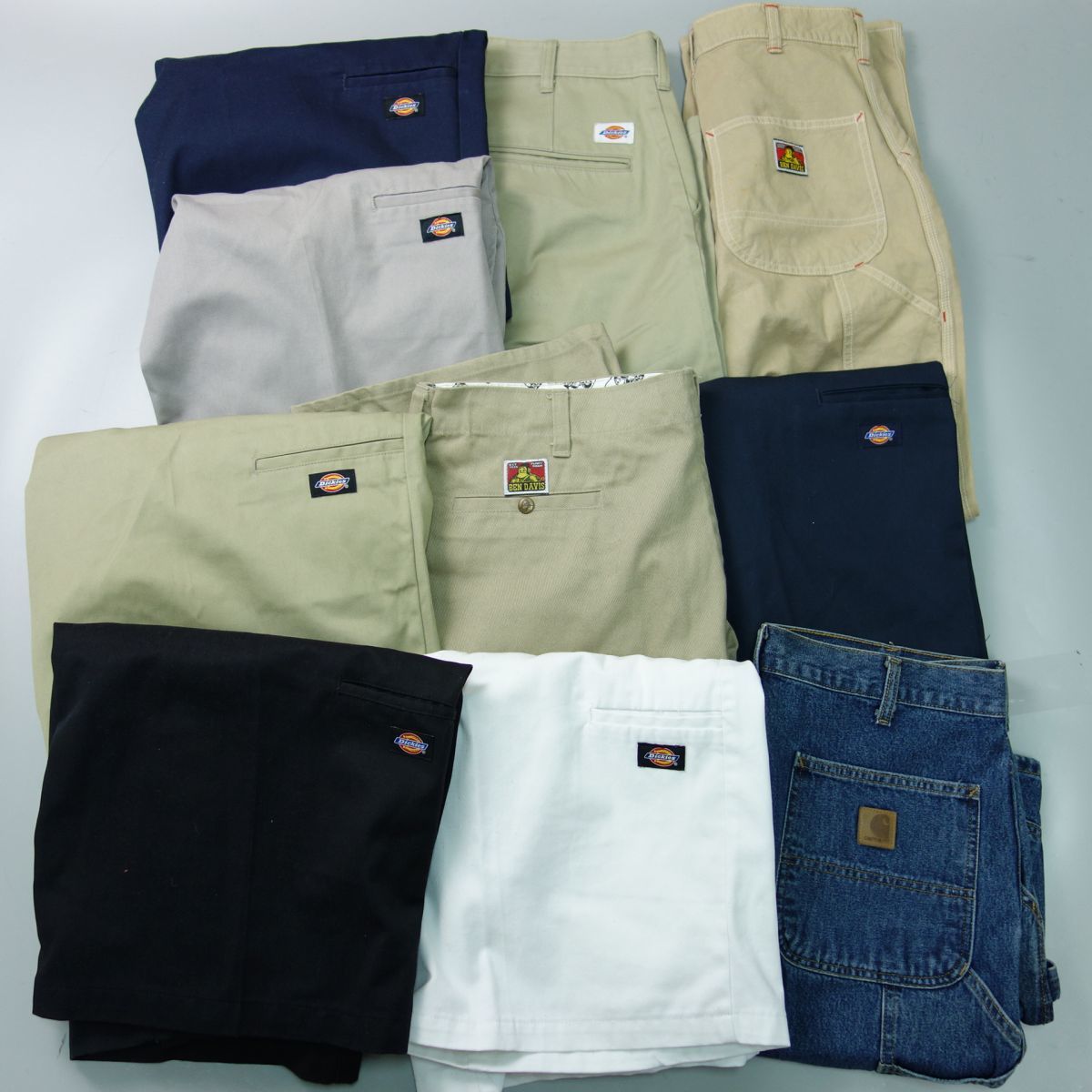 【傷や汚れあり】10点おまとめ カーハート ディッキーズ ベンデイビス チノパン チノショーツ ワークパンツ 90s 00s アメリカ古着