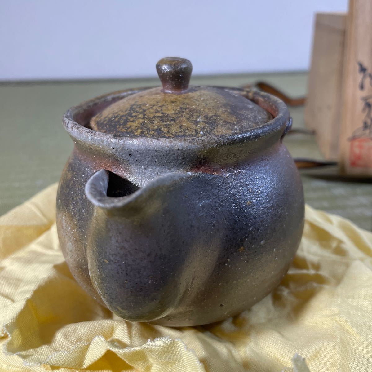 備前焼作家 井上雅司 備前焼 井上雅司作 蓋物・砂糖入れ(1806-D） : 陶舗 唐花庵 - 通販