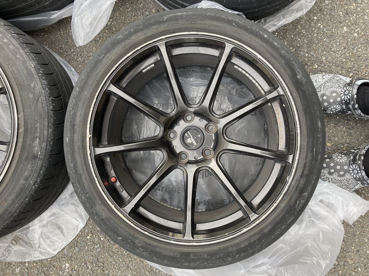 クロススピードRS9 19インチ 9.5j +35 2本 pcd114.3 5穴