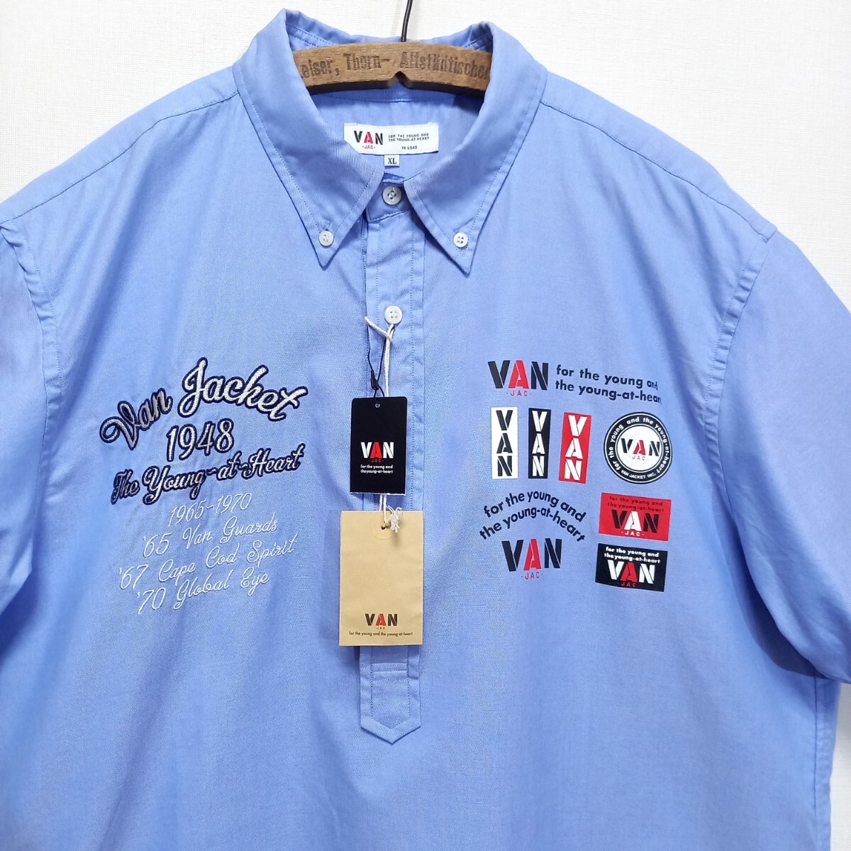 VAN JACKET ヴァンヂャケット 半袖ボタンダウンシャツ（未使用】《新品  