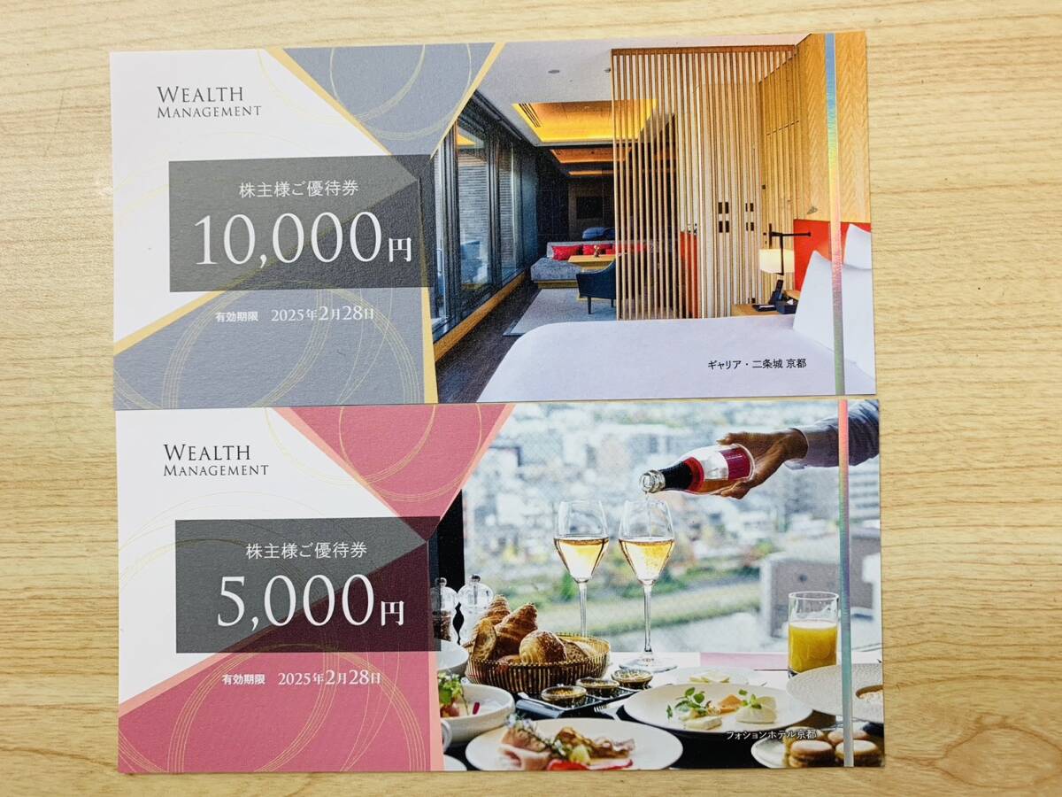 ウェルスマネジメント 9万円分株主優待券 有効期限2025年2月28