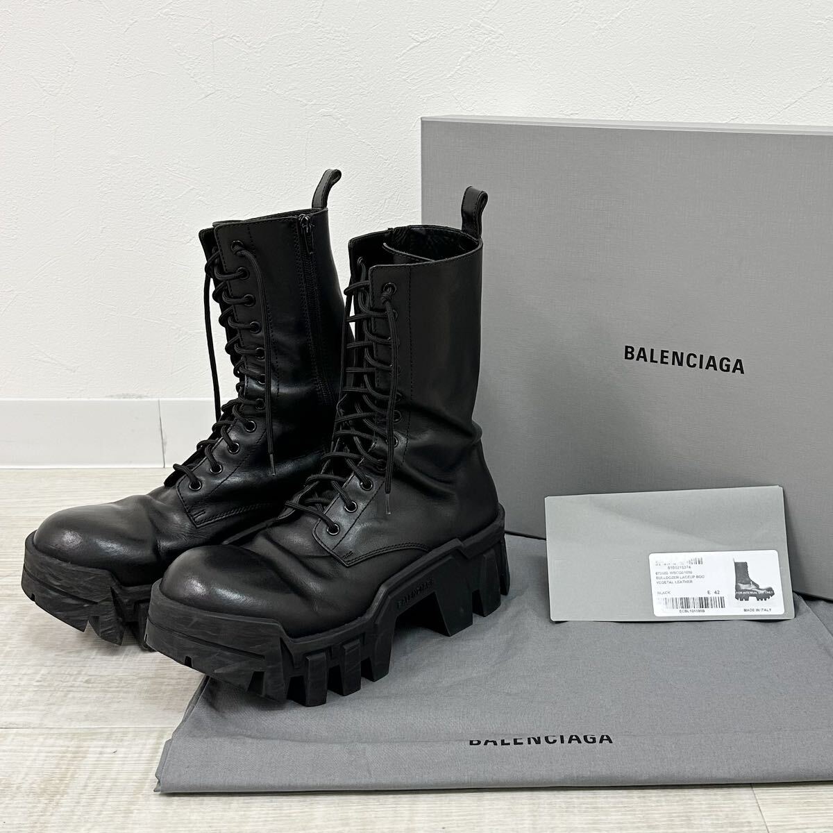 BALENCIAGA Bulldozerブルドーザー レザーブーツ