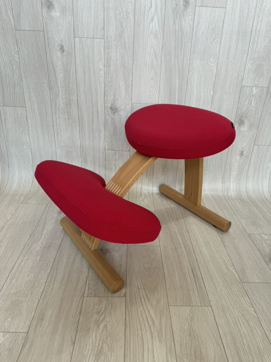美品】サカモトハウス バランスチェア イージー レッド