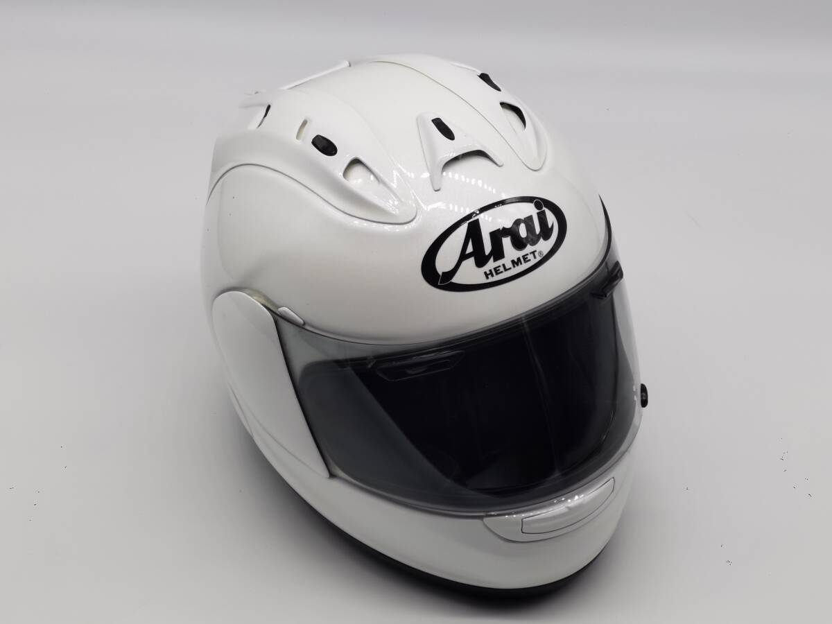 傷や汚れあり】Arai アライ RX-7 RV GLASS WHITE グラスホワイト RX7