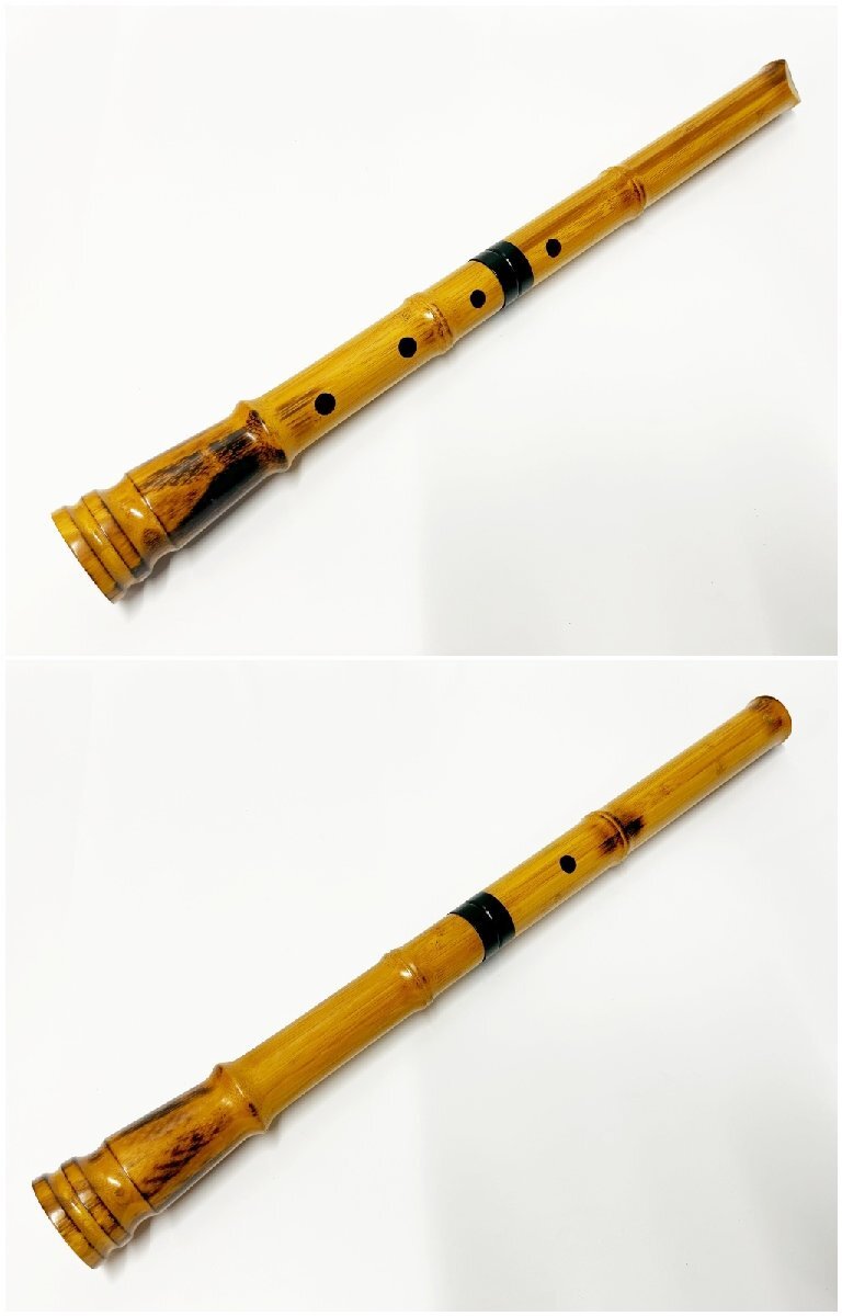 【22】尺八★二尺二寸　胡蝶銘　キャップ付き 22】尺八☆二尺二寸 胡蝶銘 キャップ付き 22】尺八☆二尺二寸 胡蝶銘
