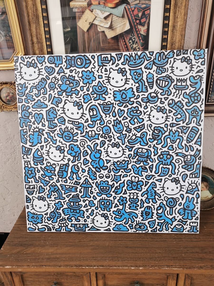 真作保証 Mr.Doodle ミスタードゥードゥル ブルー キティ ジークレー Blue Kitty | Mr.Doodle （ミスタードゥードゥル） | 百貨店