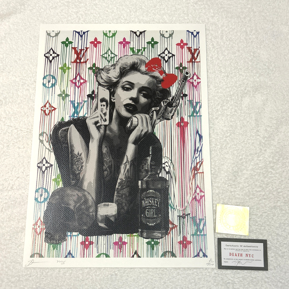 DEATH NYC 世界限定100枚　2022年製　100/100 Yahoo!オークション - DEATH NYC 額付き 世界限定100枚 アート
