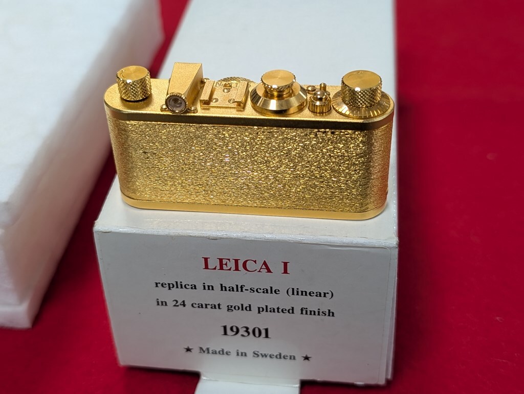 【目立った傷や汚れなし】ライカ 1/2サイズ レプリカ LEICA-1 19301 replica in half-scale 24carat ...