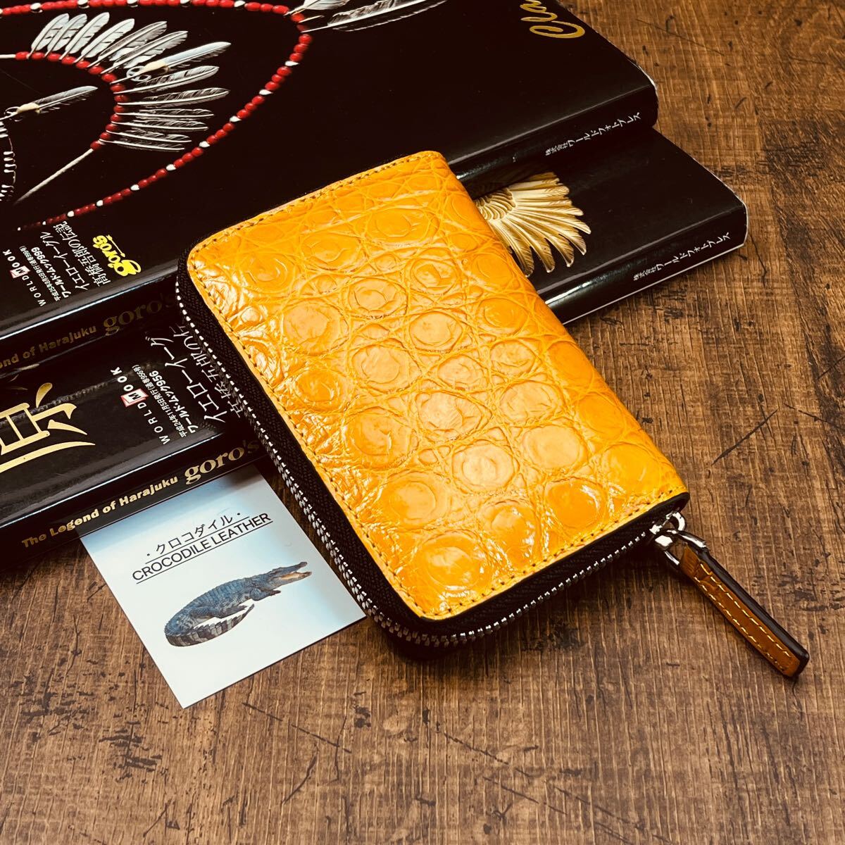 ☆金運☆実物撮影【クロコダイル】 財布 コイン カードケース ミドル