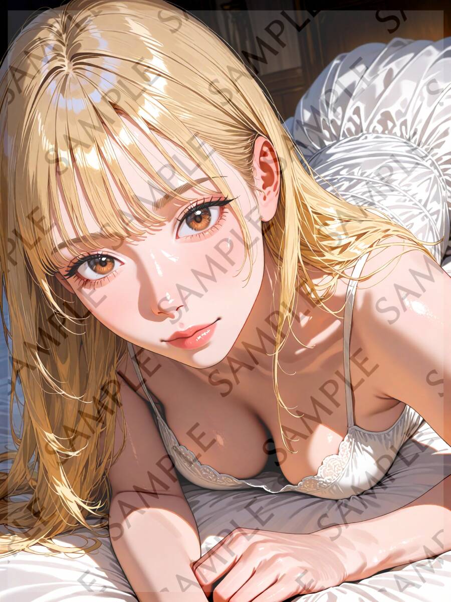 メビウスページ AI美少女 イラスト A4アニメ風ポスター ギャル 未使用】【限定1】アダルト多数 高画質 オリジナル 美女 アニメ