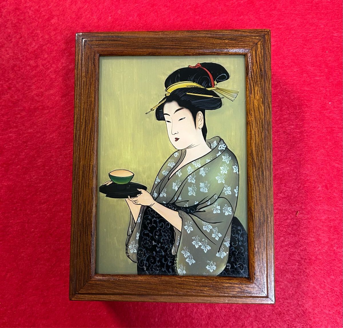 油彩画　【女性と花】　肉質画 Yahoo!オークション - 真作肉筆画 油彩画 油絵 人物画 美人画